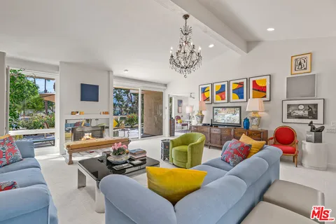 a living room with furniture and a couch