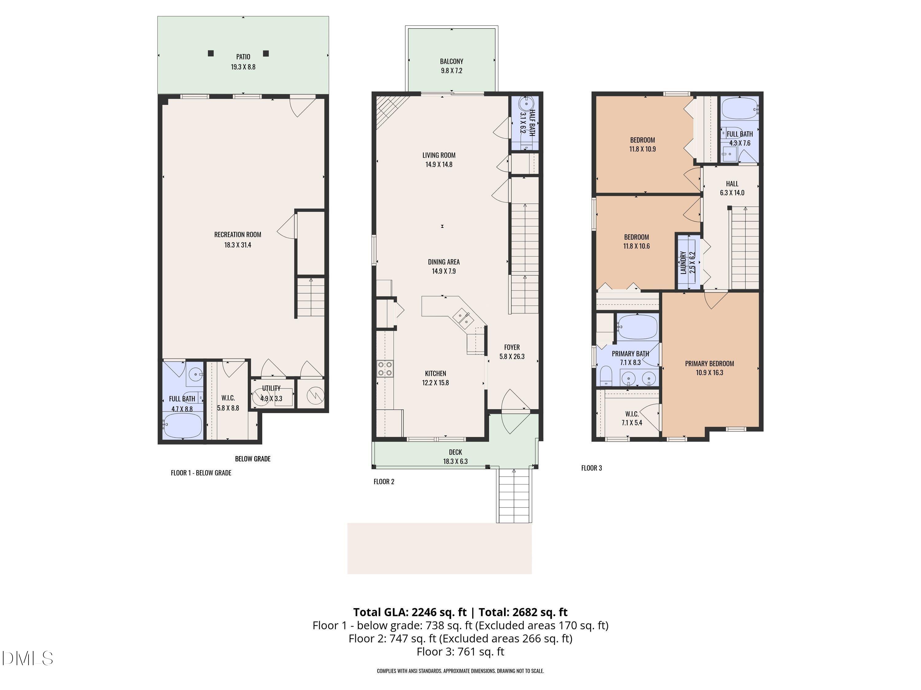 5335 Big Bass Drive Raleigh, NC 27610 - Photo 21 of 23 Floor plan