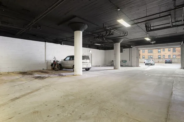 a view of a garage