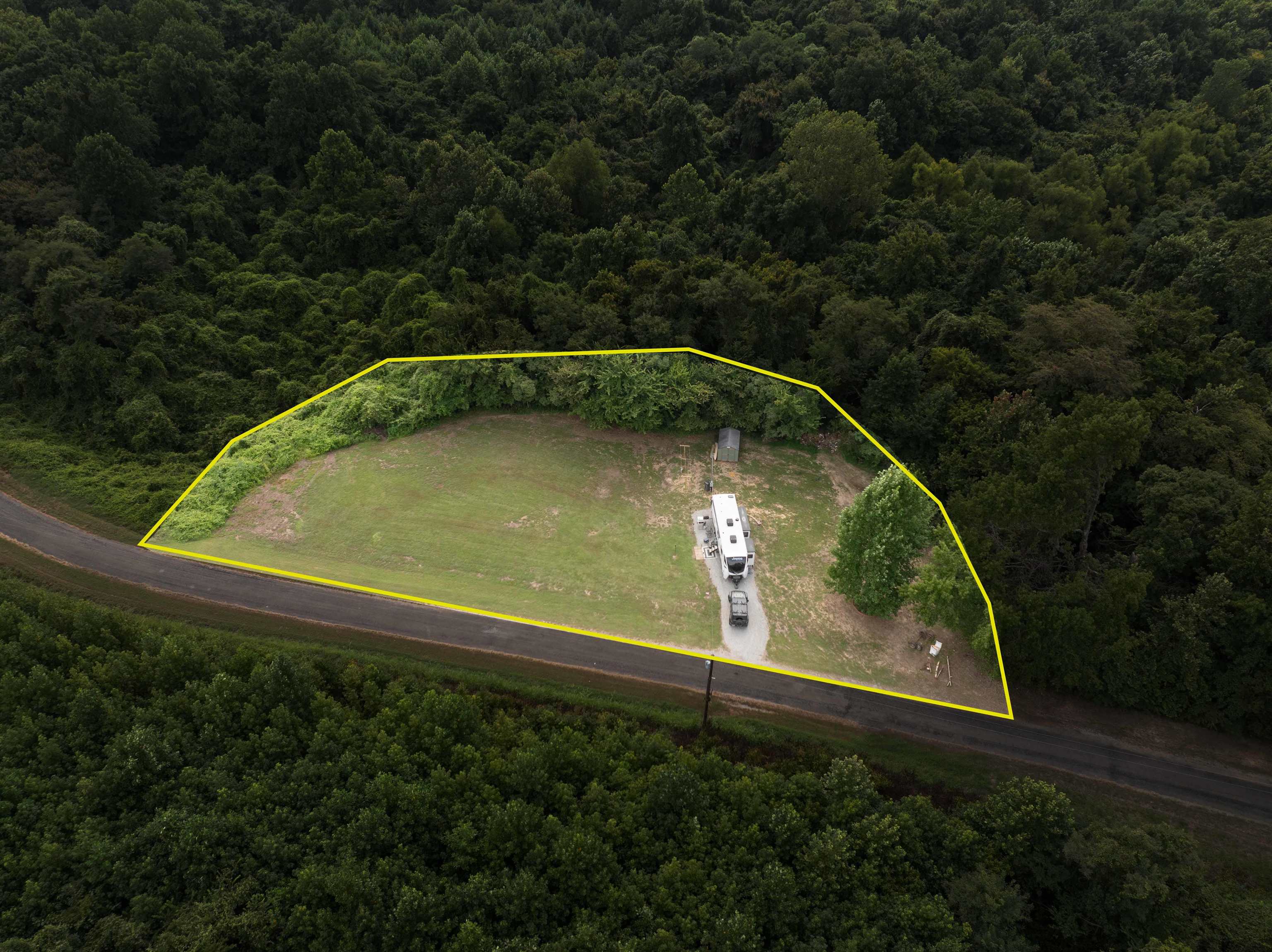 Drone / aerial view. Boundary lines are approximate