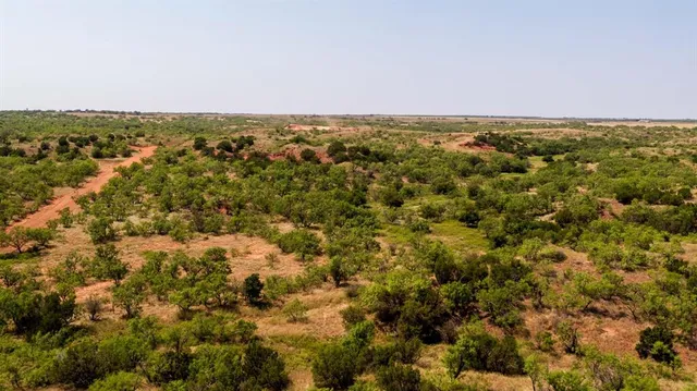 an aerial view of house with yard and mountain view in back