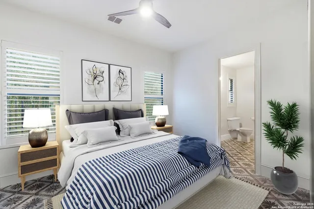 a view of a hallway with wooden floor and windows