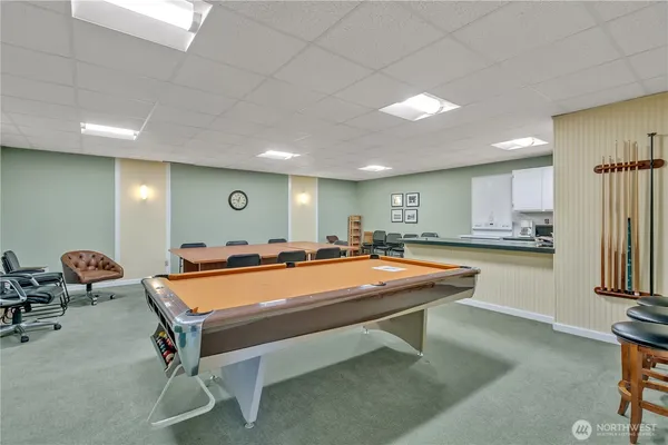 a room with table tennis table