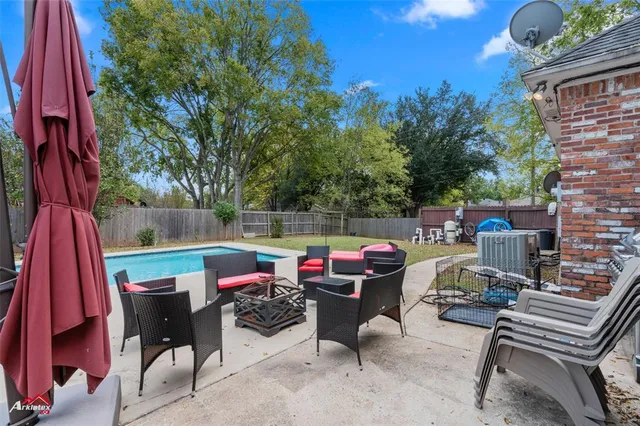a outdoor space with furniture