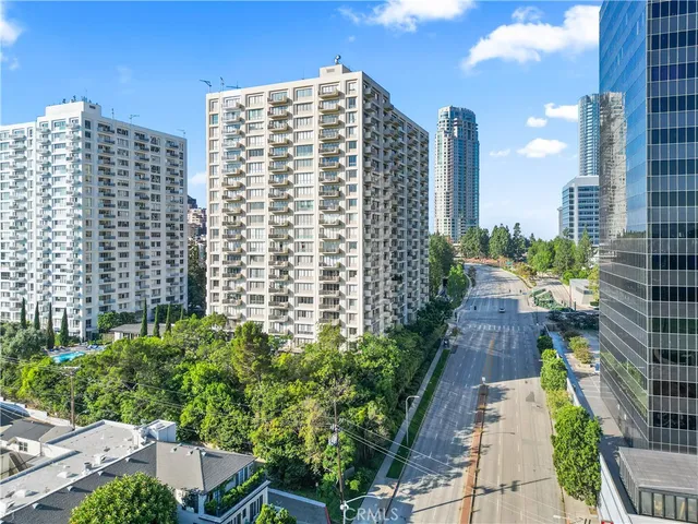 an aerial view of a building