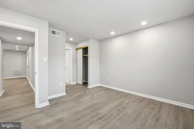 wooden floor in an empty room with wooden floor