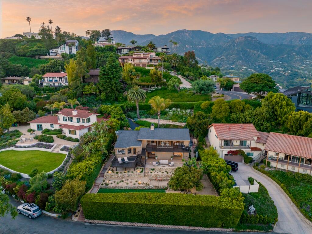 624 Las Alturas Road Santa Barbara, CA 93103 - Photo 3 of 28 Rear Elevation - Drone