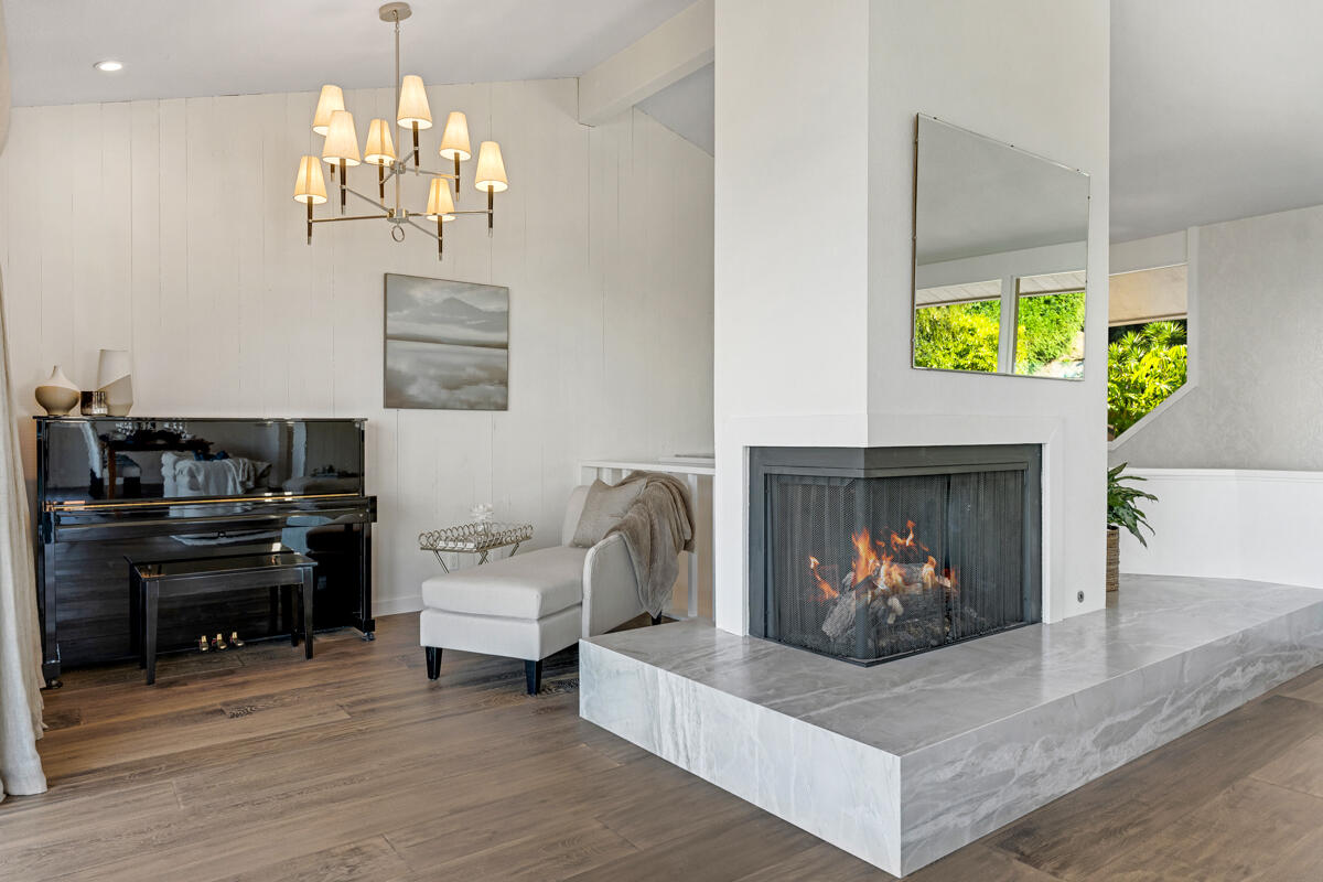 624 Las Alturas Road Santa Barbara, CA 93103 - Photo 9 of 28 Living Room Fireplace + Sitting