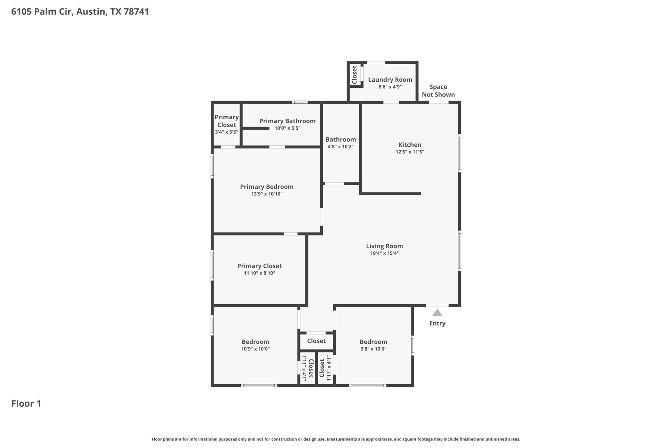 6105 Palm Circle Austin, TX 78741 - Photo 29 of 29 a picture of a floor plan