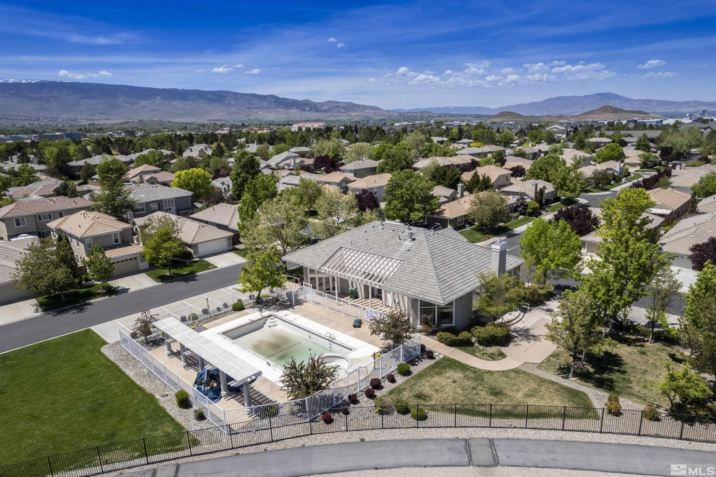 1236 Tule Drive Reno, NV 89521 - Photo 30 of 31 an aerial view of a house with a yard