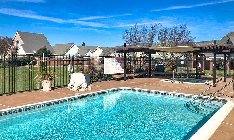 738 Natalie Drive Morgan Hill, CA 95037 - Photo 34 of 37 a view of a backyard with swimming pool