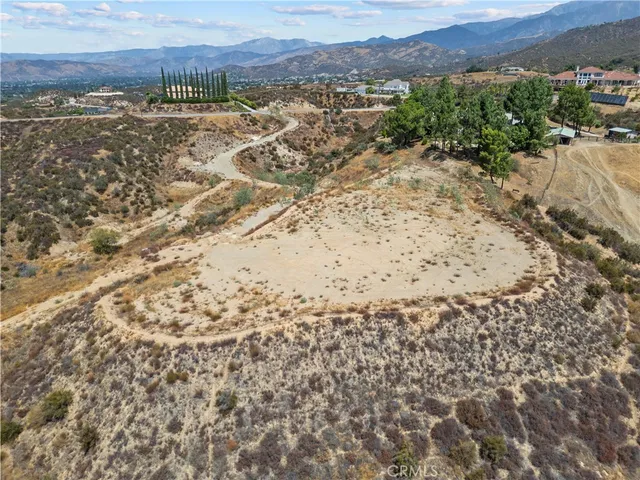 a view of an outdoor space with mountain view