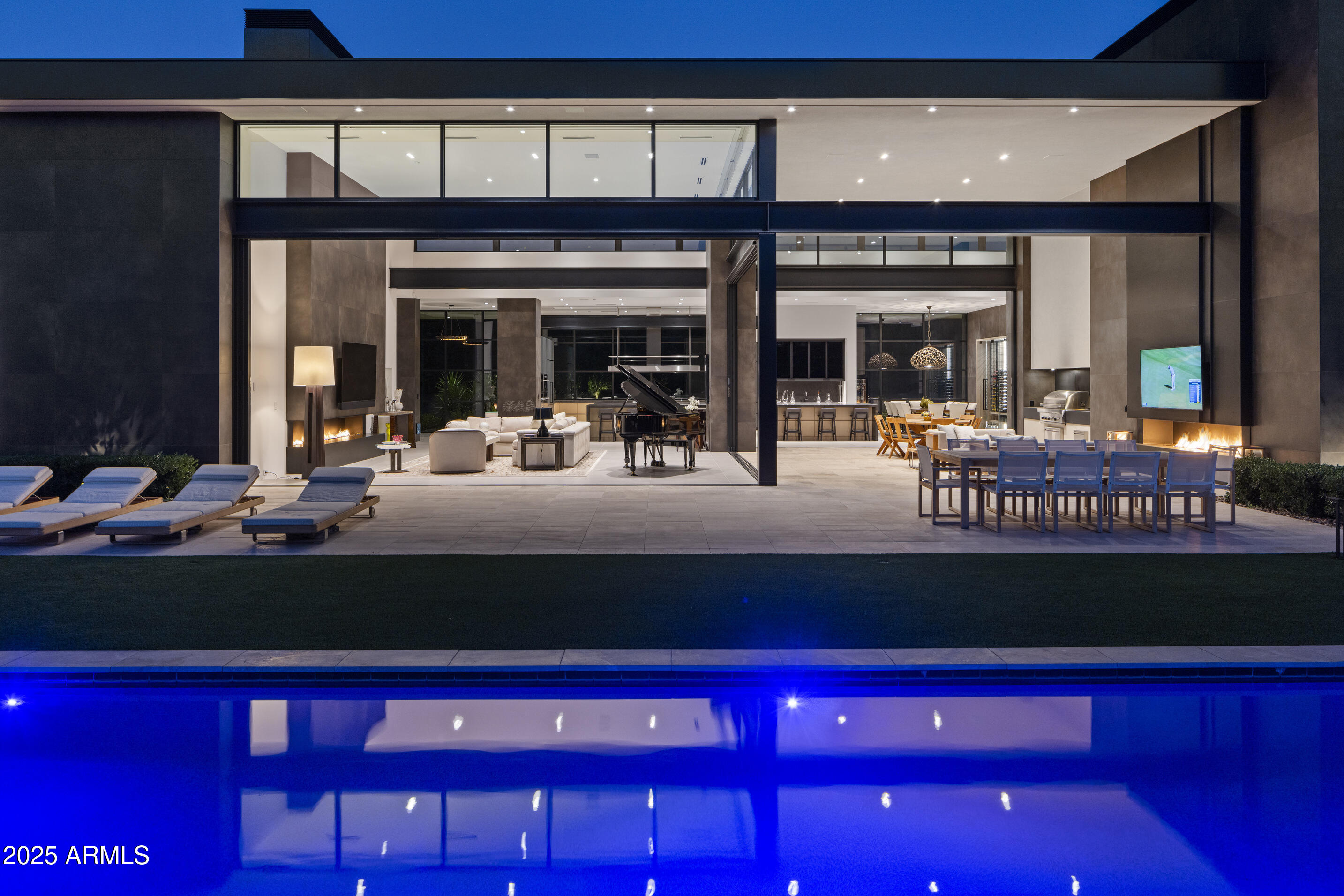 6427 East Luke Road Paradise Valley, AZ 85253 - Photo 22 of 28 Pool at Night