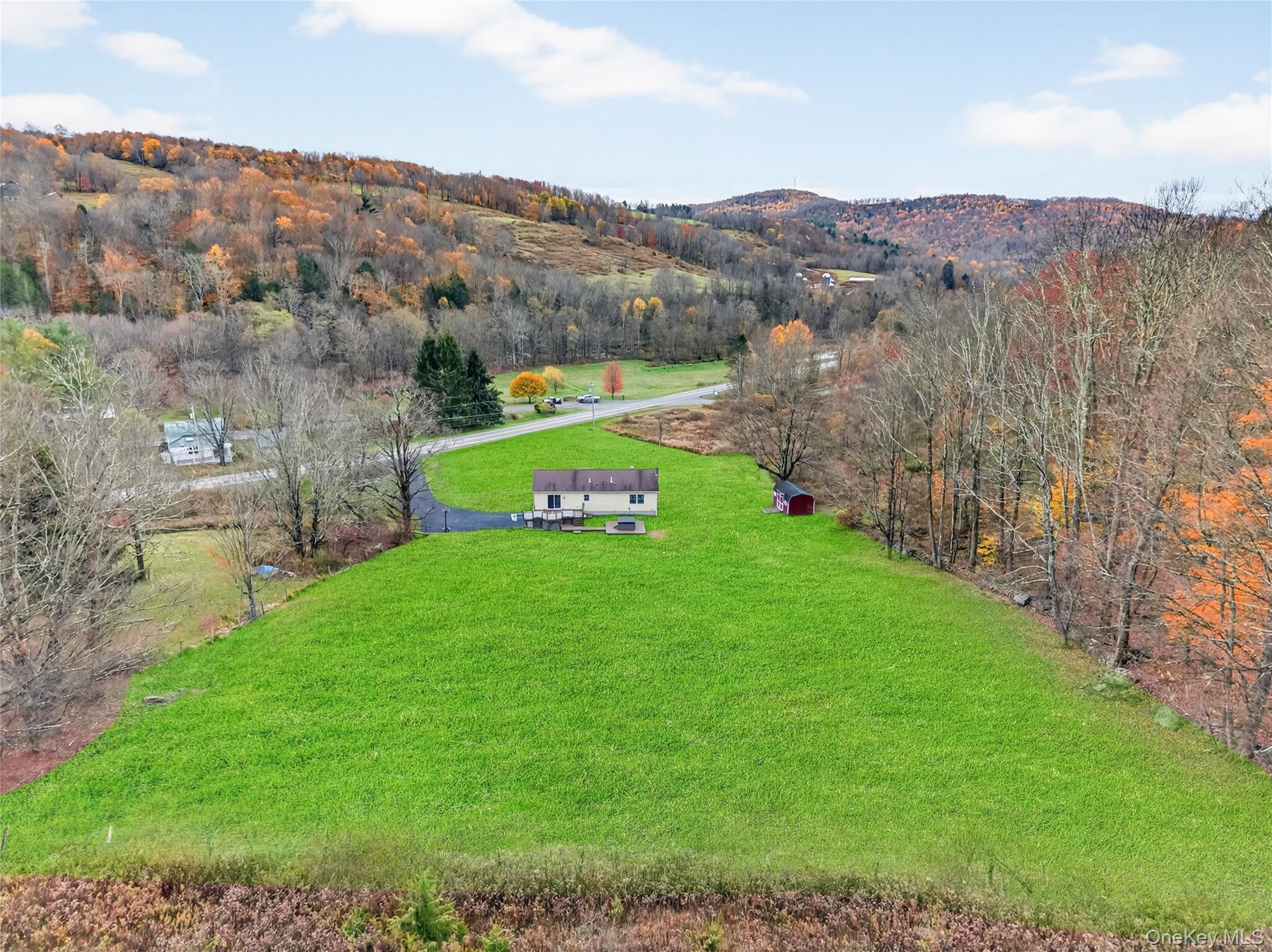 812 Obernberg Road North Branch, NY 12766 - Photo 40 of 43 a view of a lush green hillside and houses