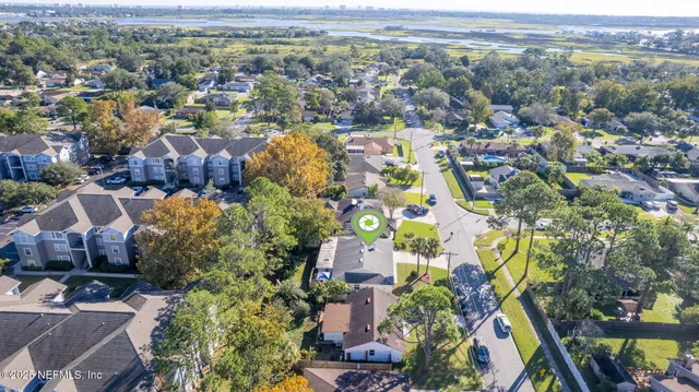 an aerial view of multiple house