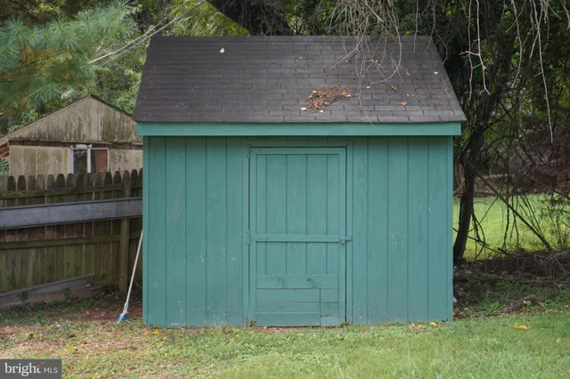 a view of a park with swings