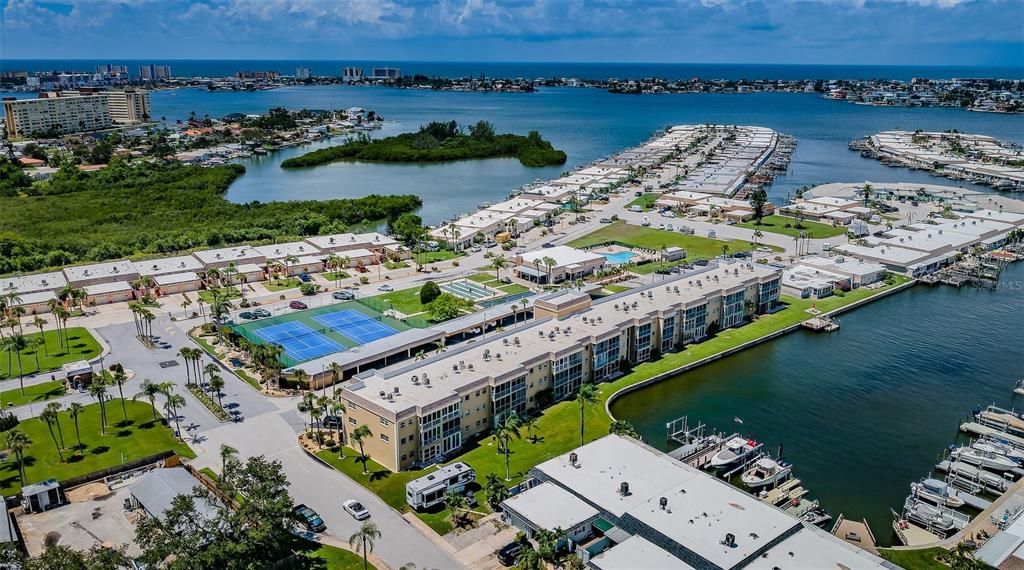 1 Boca Ciega Point Boulevard, Unit 314 St. Petersburg, FL 33708 - Photo 27 of 89 an aerial view of a city with lake view