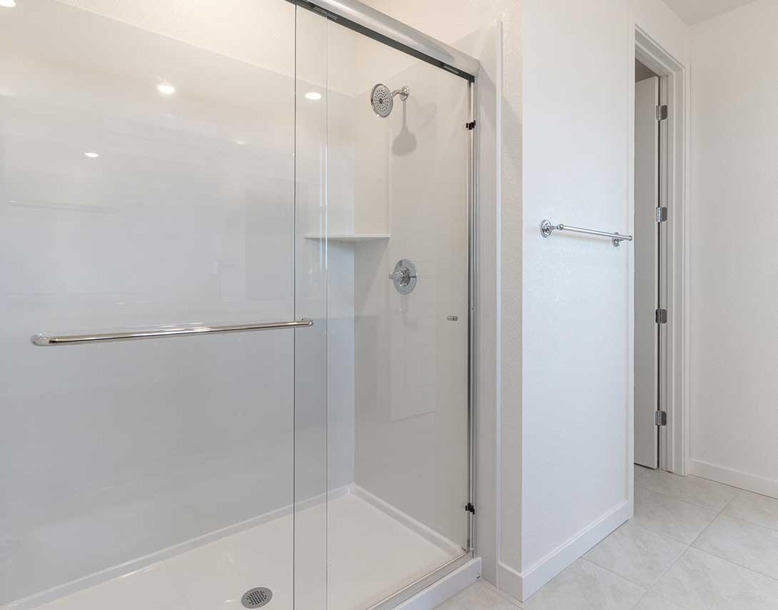 312 West Pasqua Glen Mountain House, CA 95391 - Photo 15 of 16 a bathroom with a shower and a glass door