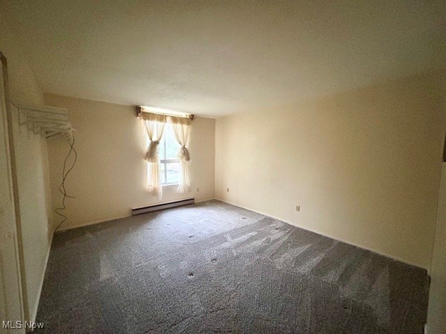 3068 Kent Road, Unit 211 Stow, OH 44224 - Photo 17 of 27 Unfurnished room featuring a baseboard heating unit and carpet flooring