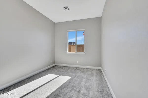 an empty room with a window