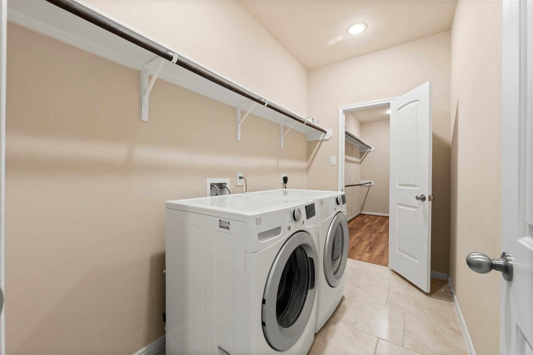 22314 Forbes Field Trail Spring, TX 77389 - Photo 27 of 46 Washer and dryer are included in the rental price. Nice sized laundry just steps from the master and also convenient to the rest of the home as well!