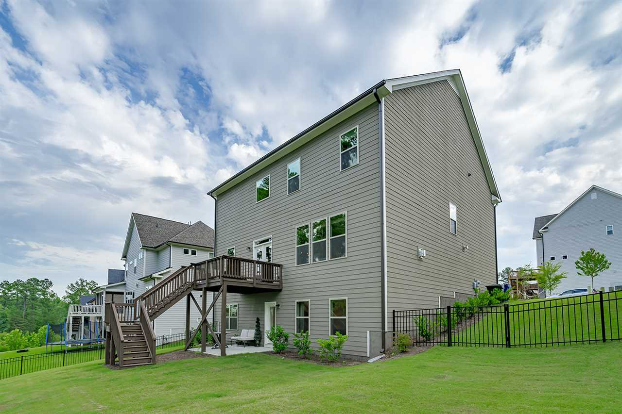 7528 Banksiana Way Raleigh, NC 27613 - Photo 26 of 30 Backyard with Upgraded Black Aluminum Fence