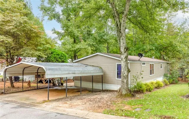 a house with trees in front of it