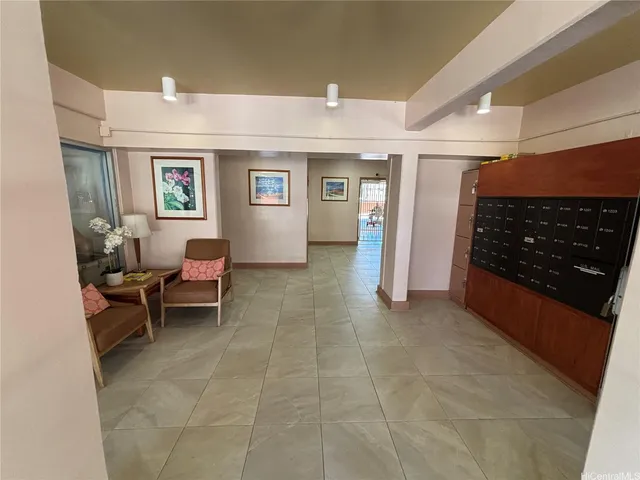 a front view of a building