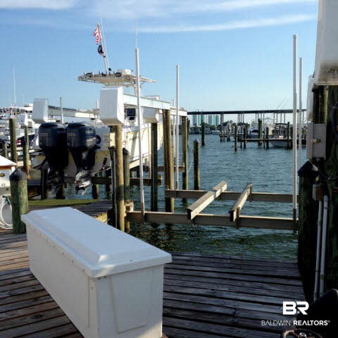 27282 Canal Road, Unit 205 Orange Beach, AL 36561 - Photo 9 of 32 12,000 lb lift, pilings replaced in 2013