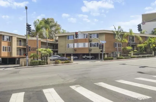 a car parked in front of a building