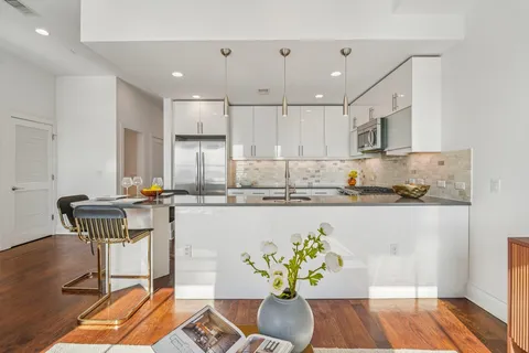 front view of a brick building