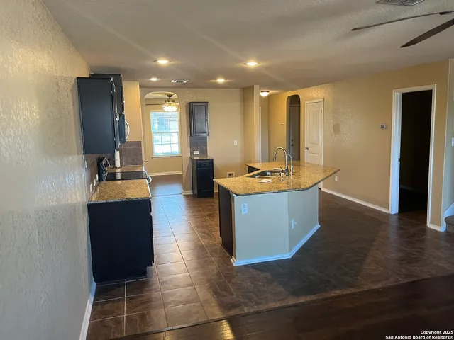 a lobby with furniture and couch