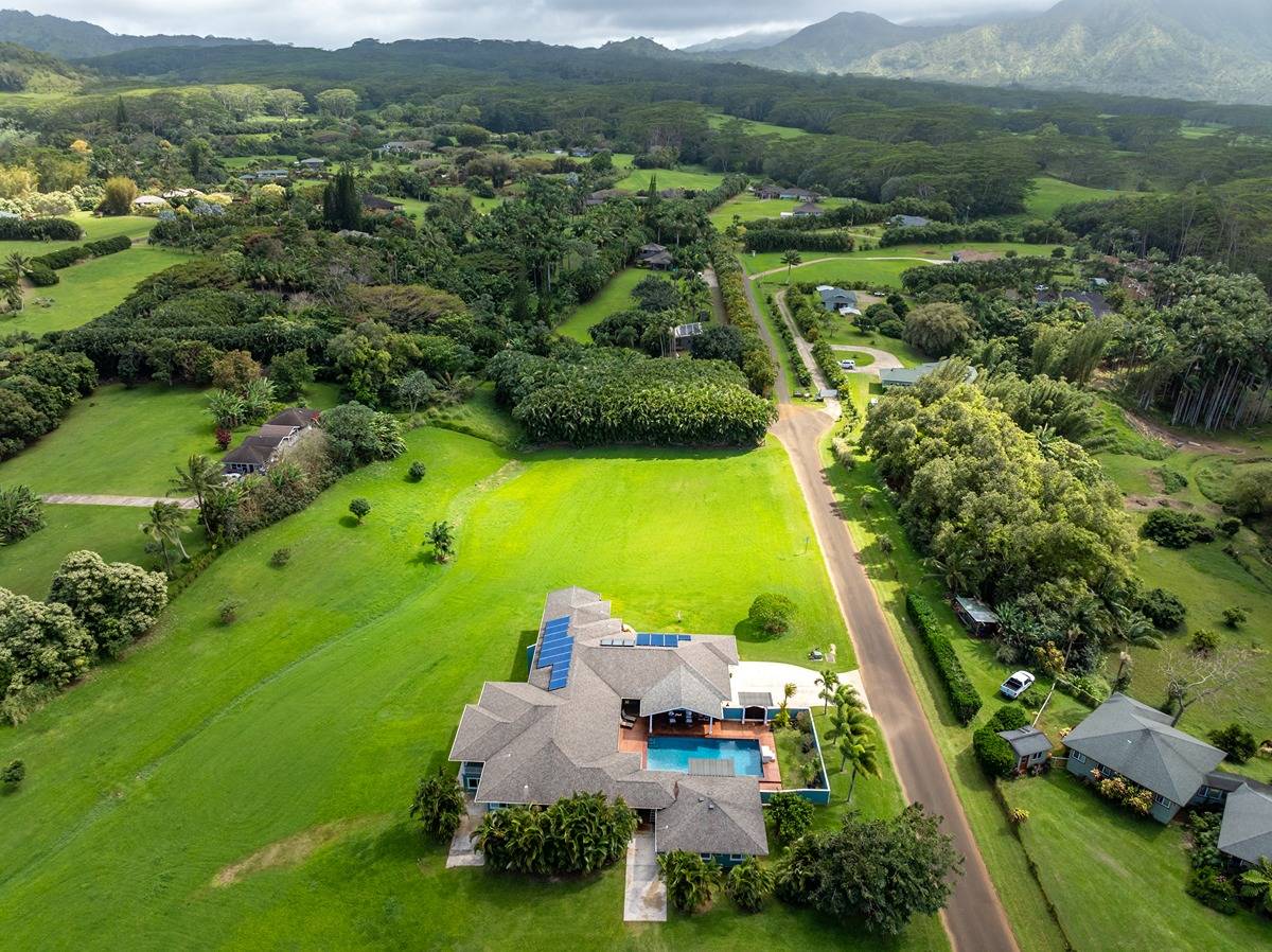 1661 Huli Road Kilauea, HI 96754 - Photo 27 of 28 an aerial view of a house with yard