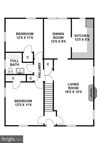an empty room with windows and ceiling fan