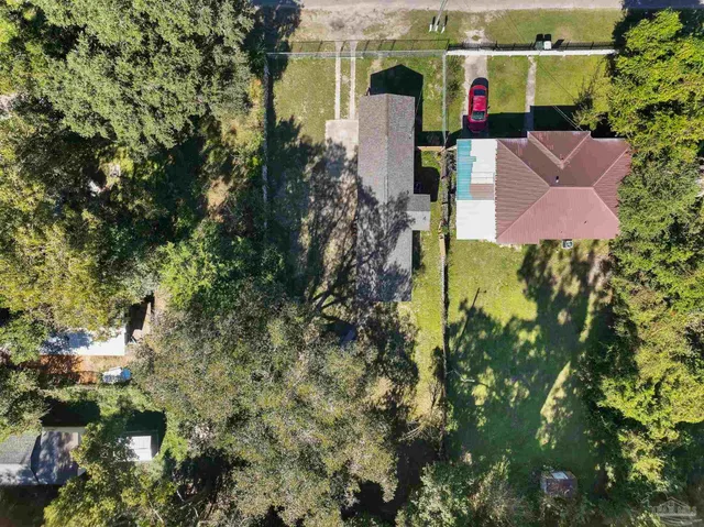 an aerial view of multiple house