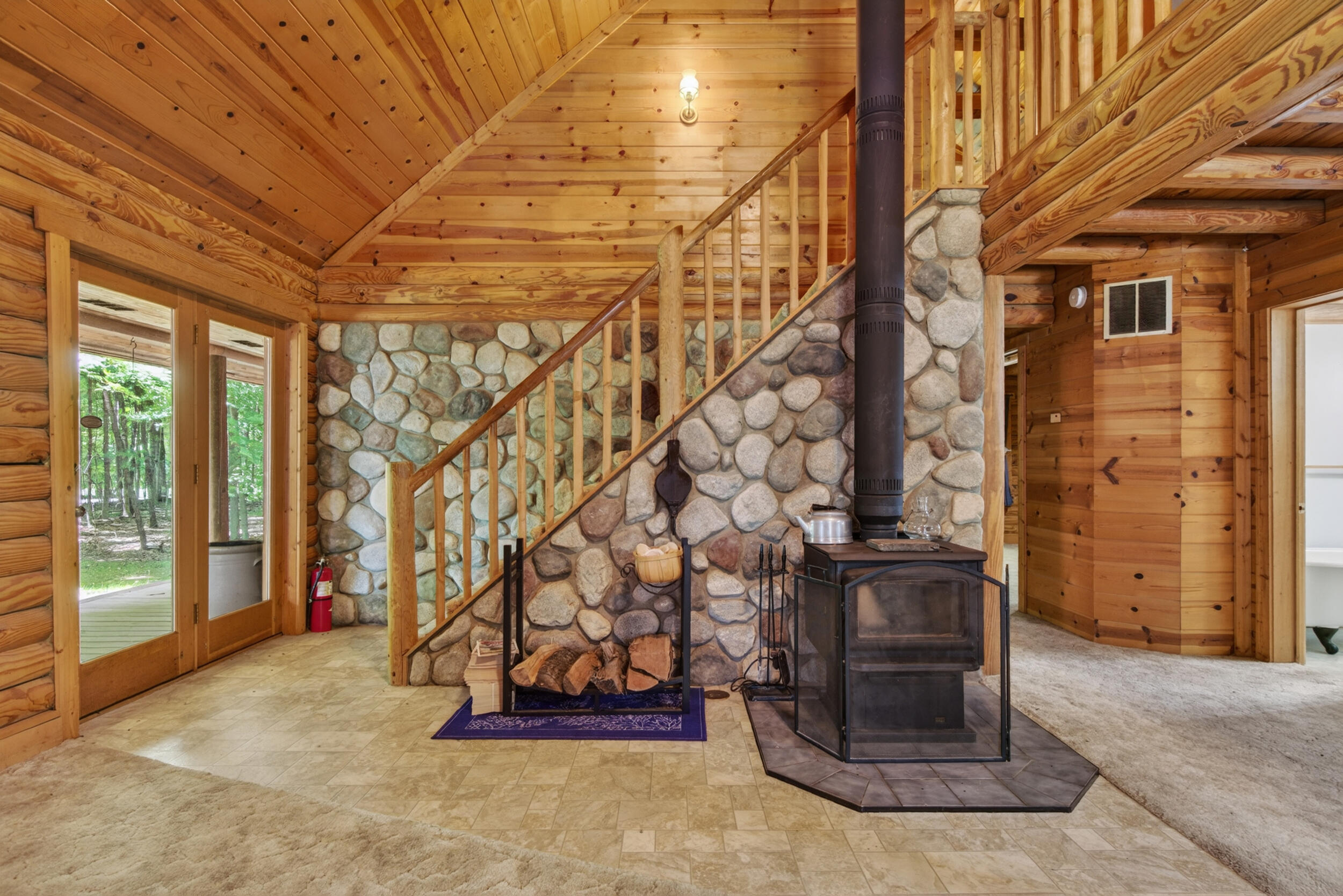 7789 Thorne Road Horton, MI 49246 - Photo 8 of 65 Beautiful Stone and Wordburner