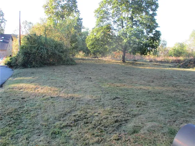 a view of dirt yard with a trees