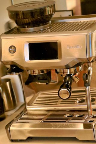 a view of a wooden door with a clock on it