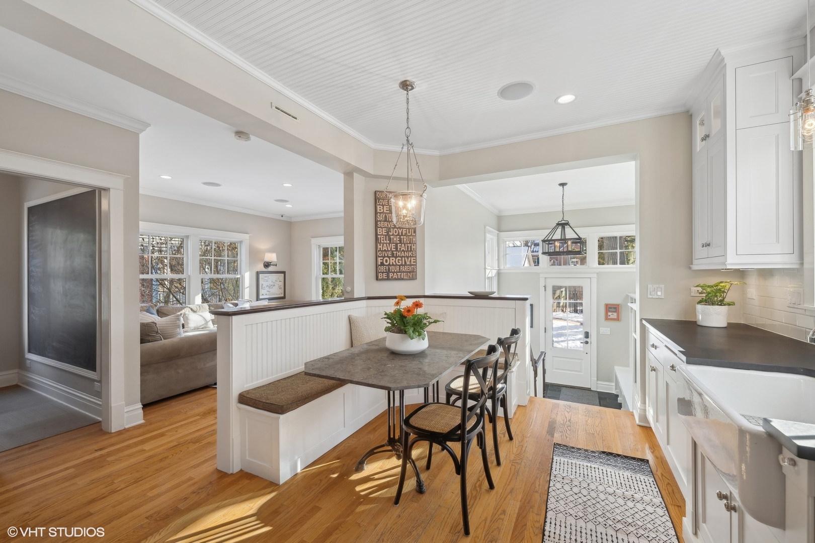621 Maple Avenue Wilmette, IL 60091 - Photo 13 of 45 a view of a dining room with furniture window and wooden floor
