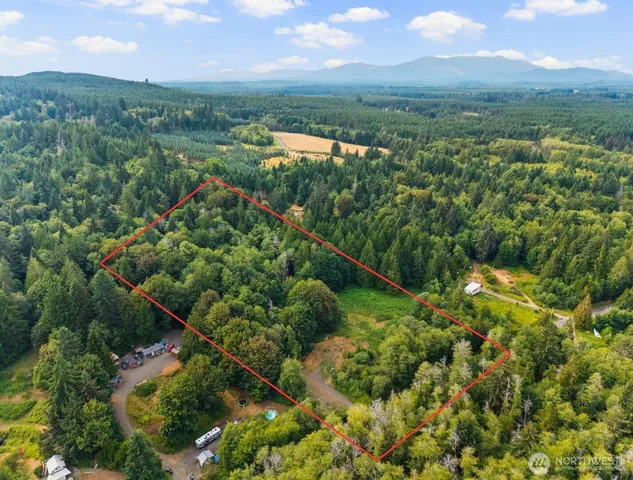 a view of a lake with a mountain