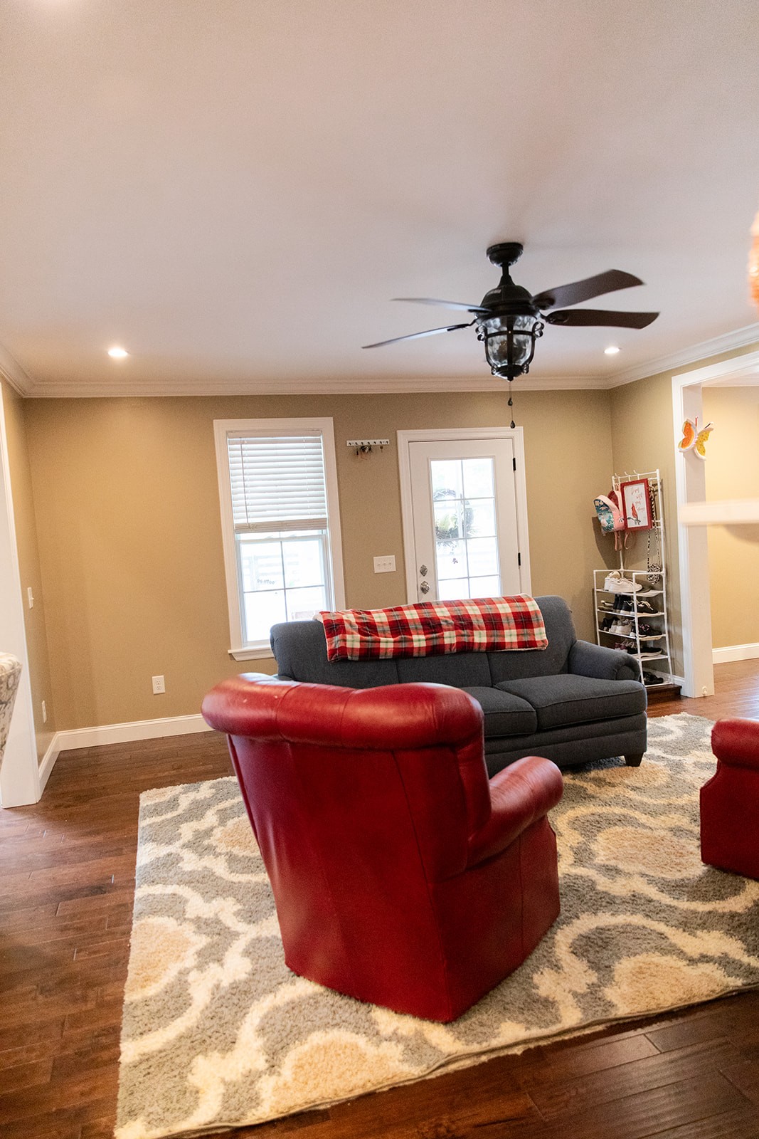 857 Hicks Cut Road Pulaski, TN 38478 - Photo 26 of 80 a living room with couches and kitchen view with wooden floor