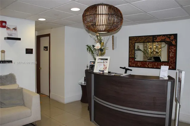 a storage room with furniture