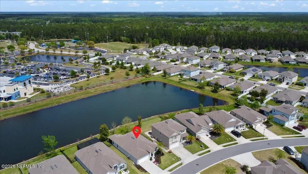 a view of lake from a balcony