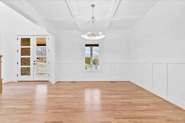 a view of a wooden deck