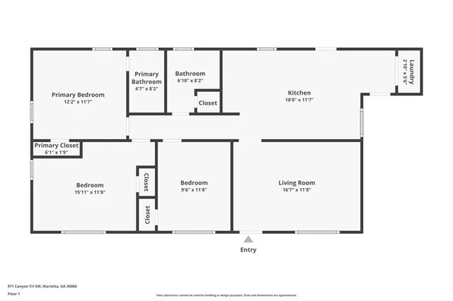 $240,000 | 971 Canyon Trail, Marietta, GA 30060