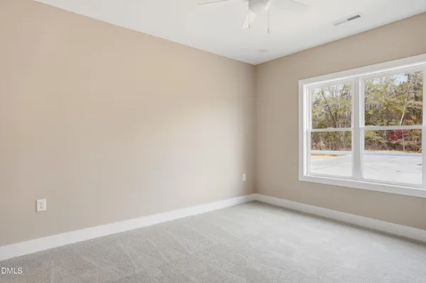 an empty room with a window