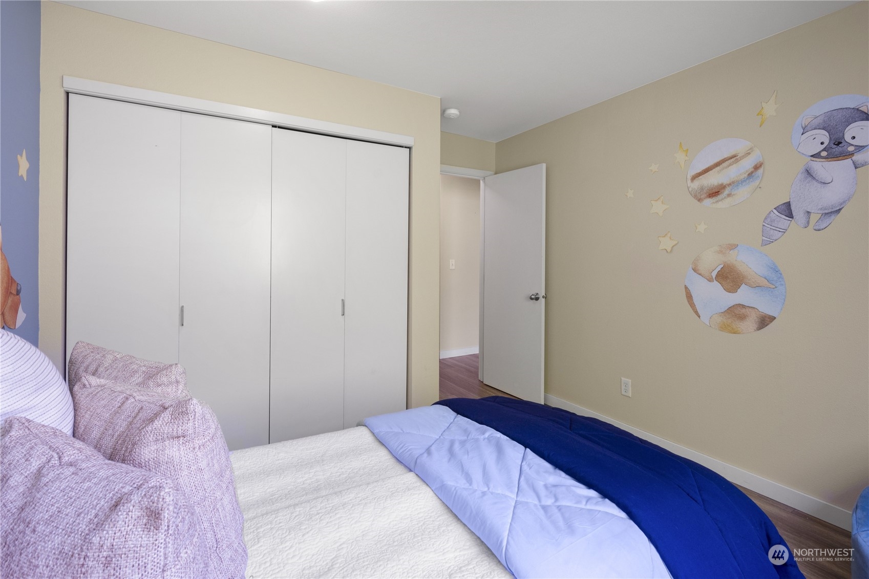 6713 35th Place South Seattle, WA 98118 - Photo 23 of 30 a bedroom with a bed and a shower