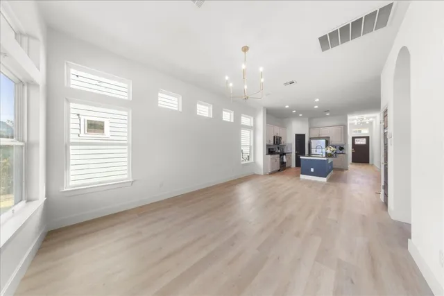 a view of a livingroom with a flat screen tv