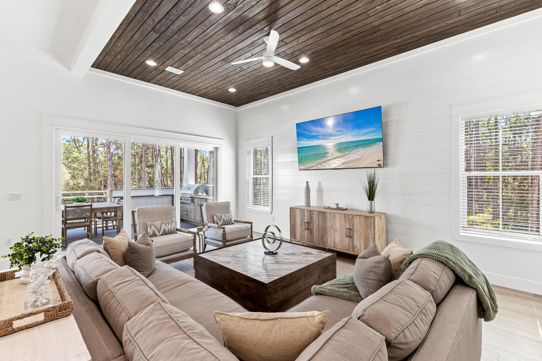 74 Shady Pines Drive Santa Rosa Beach, FL 32459 - Photo 2 of 51 a living room with furniture and a large window