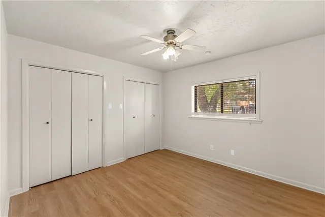 an aerial view of residential building with parking space